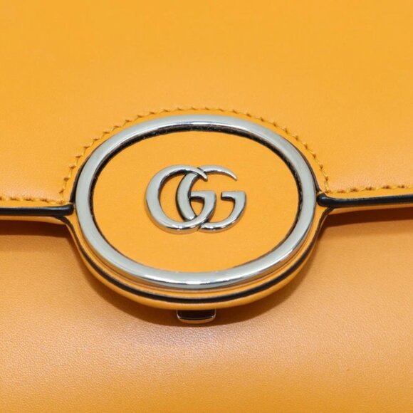 Gucci Petite GG Mini Shoulder Bag Orange Leather 739722 AABSG 7603 - Picture 14 of 16